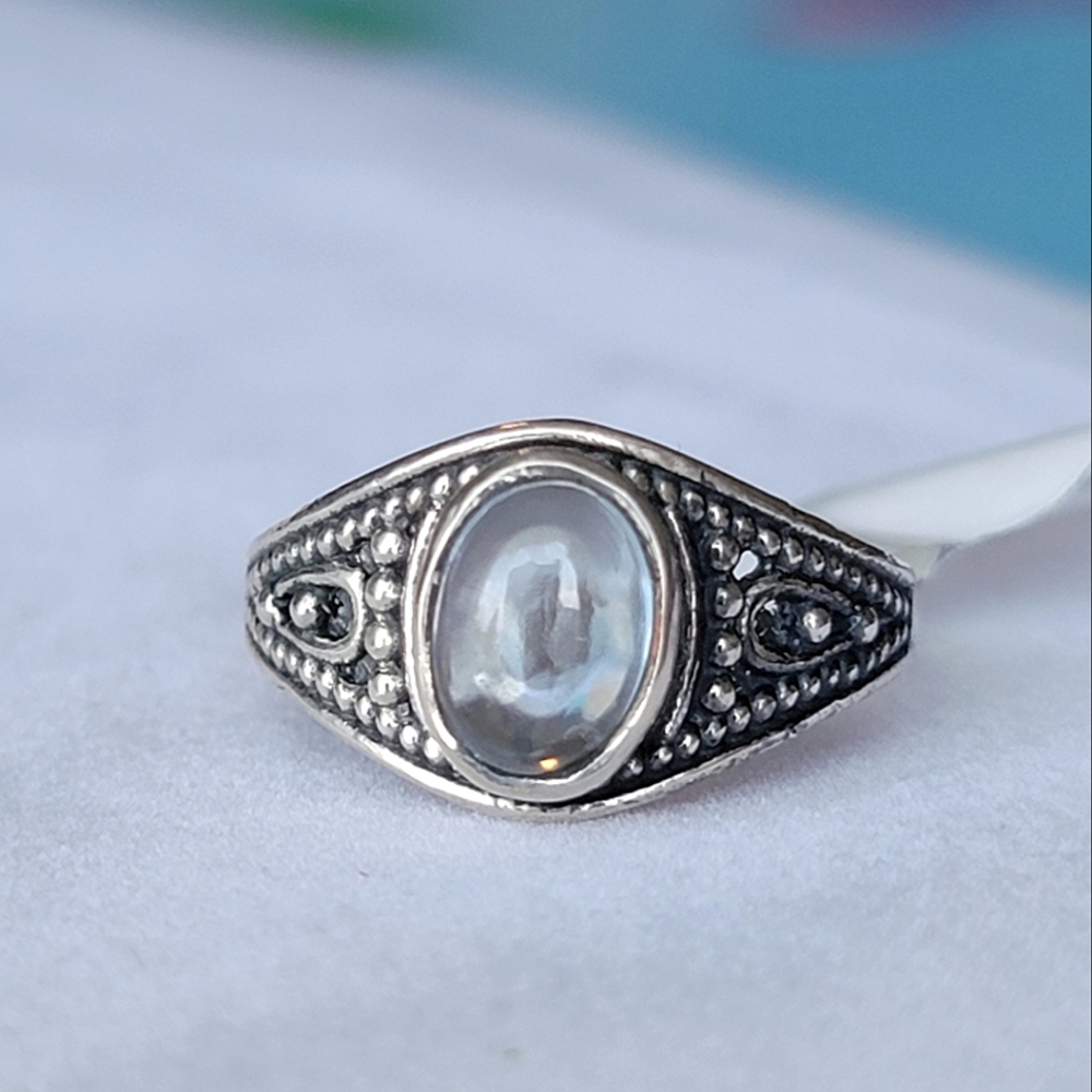 Blue Topaz Sterling Silver Gemstone Class Ring